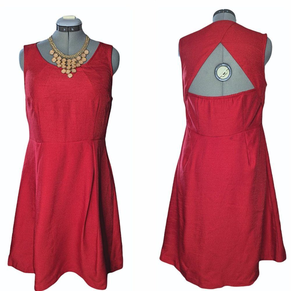 Women's NWT The Limited Outback Red Cut Out Sleeveless Swing Dress, Size 12